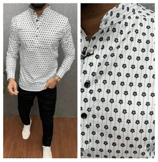 BOUGHT FIRST Black Cotton Blend Men's Shirt Style Kurta ( Pack of 1 ) - Kurtas & Kurta Sets | Buy online on ZillyBuy