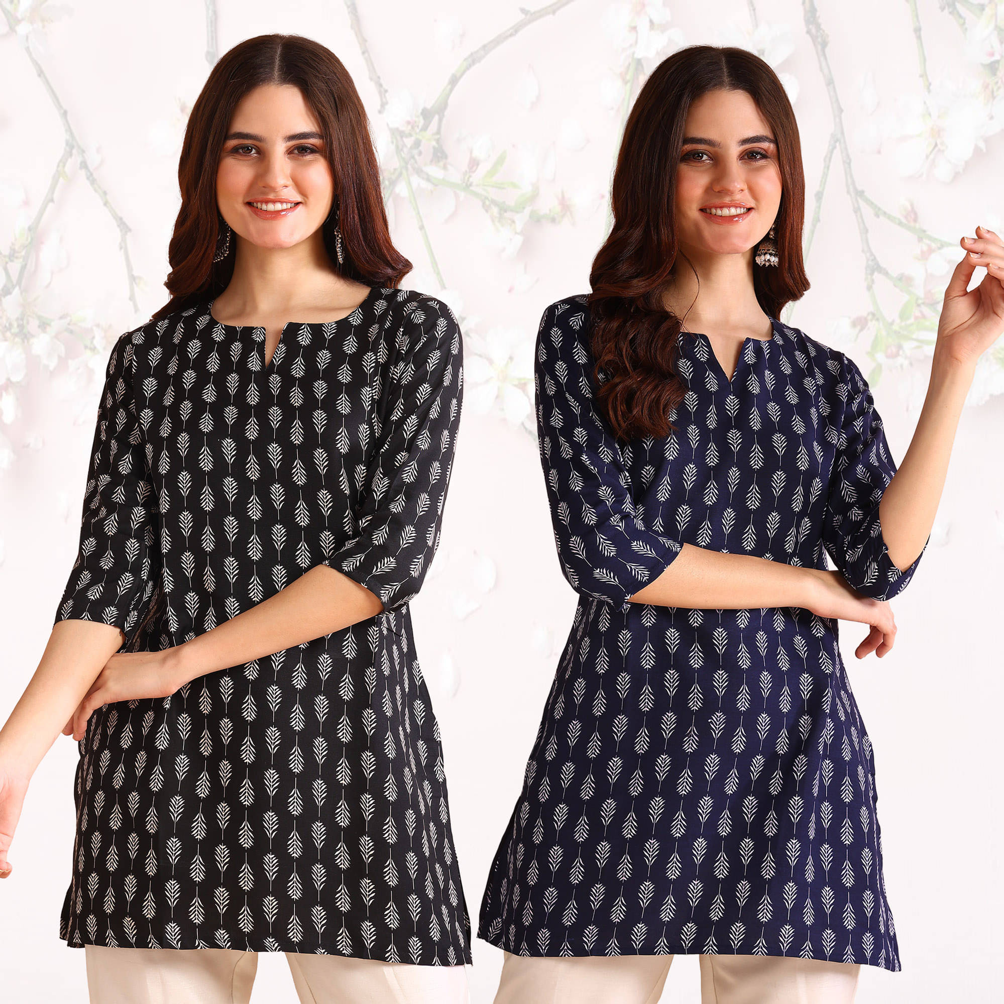    			Viscose Short Kurti For Women (Pack of 2)