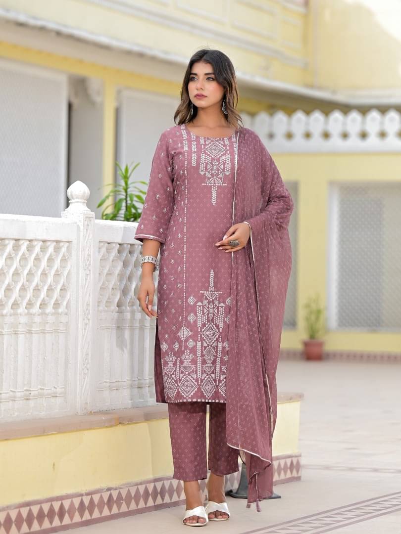 Juniper Viscose Printed Kurti With Pants Women's Stitched Salwar Suit - Pink ( Pack of 1 ) Juniper Viscose Printed Kurti With Pants Women's Stitched Salwar Suit - Pink ( Pack of 1 )