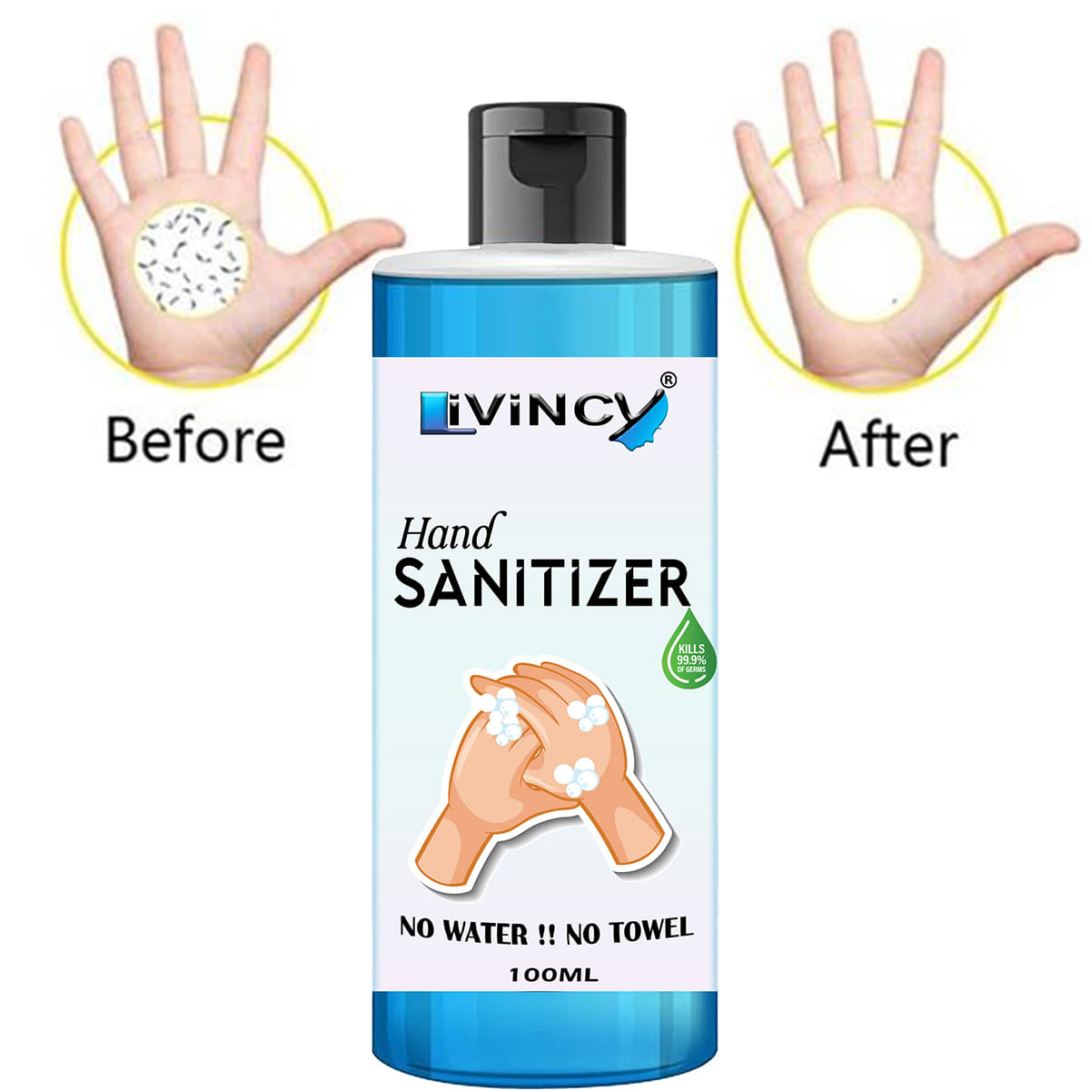 LIVINCY Antibacterial Hand Sanitizer 100 mL ( Pack of 1 )     			LIVINCY Antibacterial Hand Sanitizer 100 mL ( Pack of 1 )