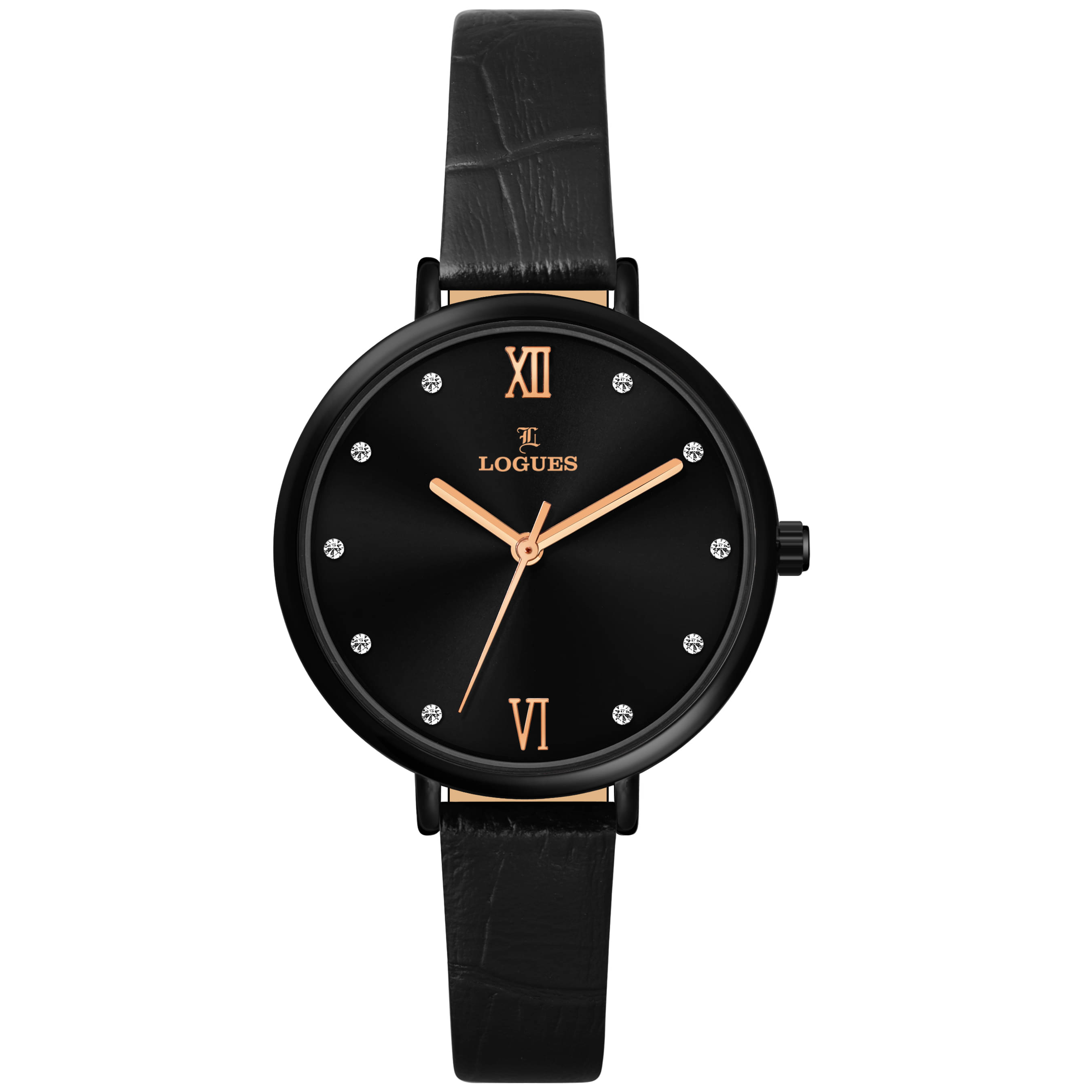     			LOGUES WATCHES Analog Black Dial Women'S Watch | L E 685 Nl-03 | 3 ATM Water Resistant