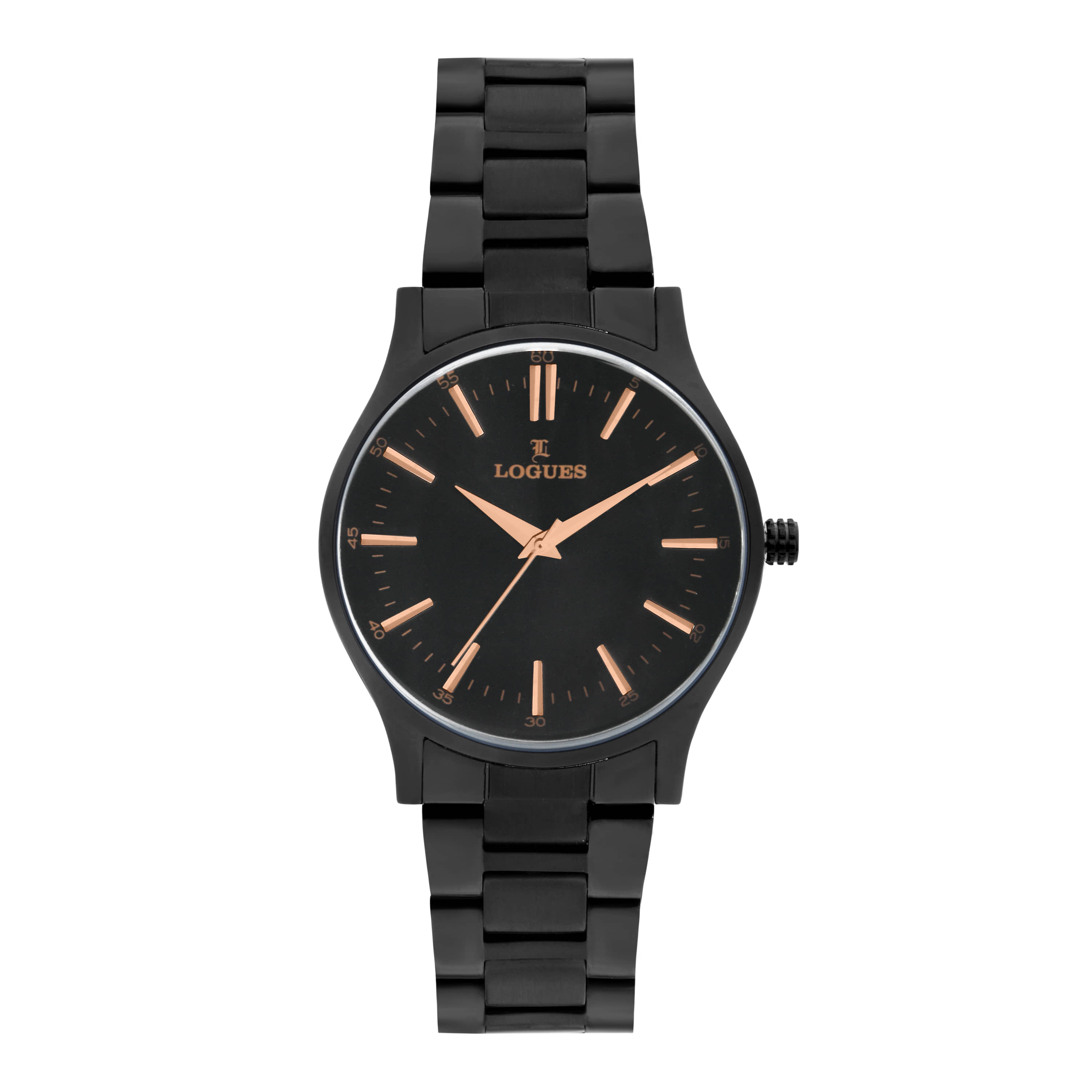 LOGUES WATCHES Analog Black Dial Men'S Watch | G E 458 Nm-03 | 3 ATM Water Resistant