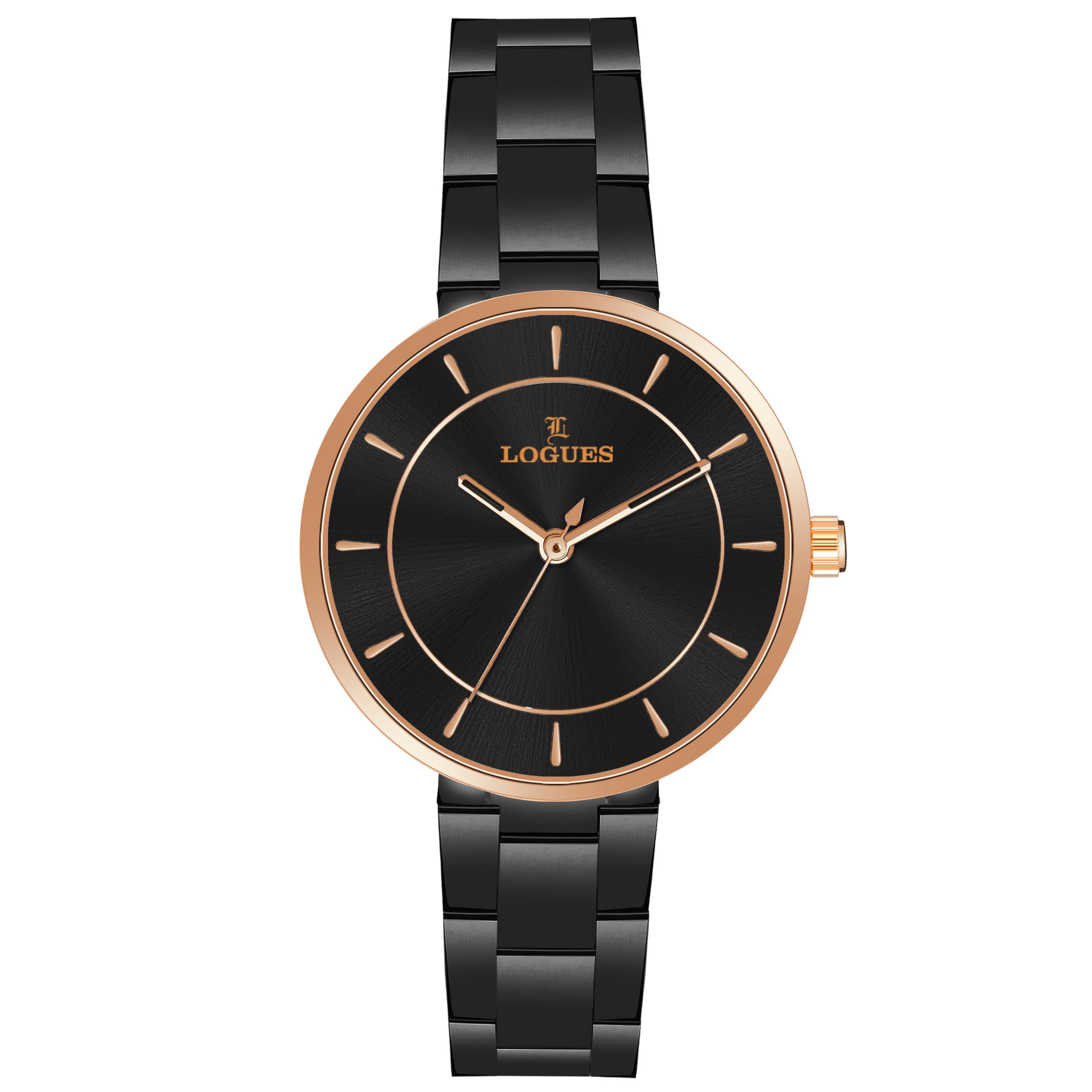     			LOGUES WATCHES Analog Black Dial Women'S Watch | L 6181 Wnm-03 | 3 ATM Water Resistant