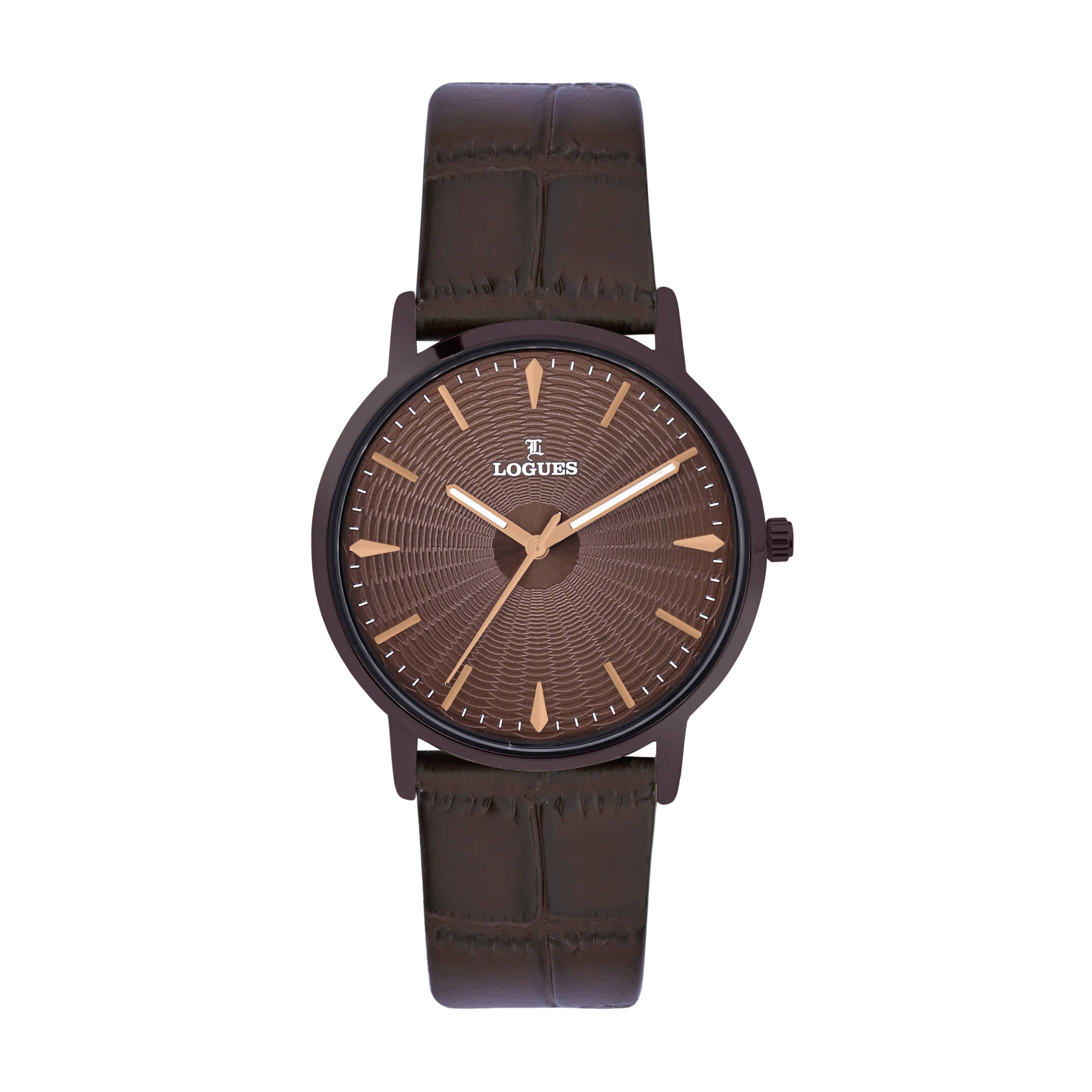 LOGUES WATCHES Analog Brown Dial Men'S Watch | G E 905 Cl-05 | 3 ATM Water Resistant