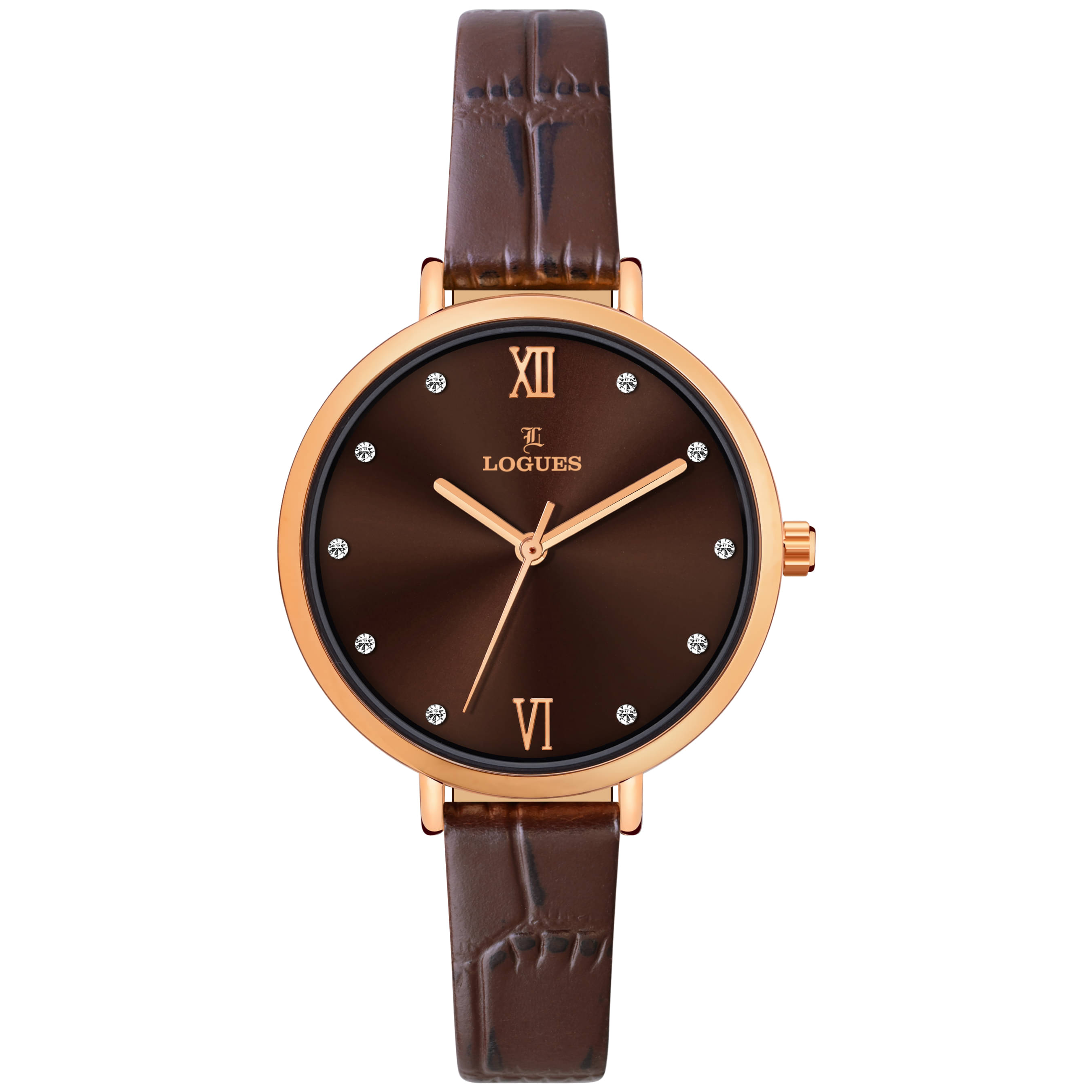     			LOGUES WATCHES Analog Brown Dial Women'S Watch | L E 685 Wl-05 | 3 ATM Water Resistant