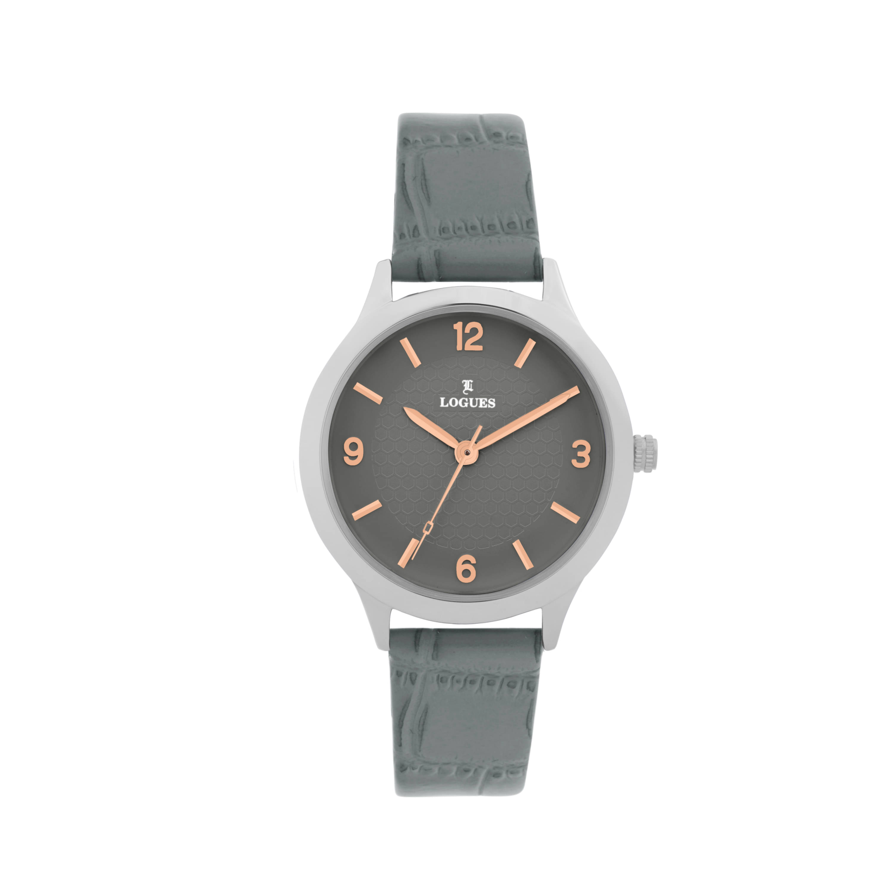     			LOGUES WATCHES Analog Grey Dial Women'S Watch | L E 683 Sl-27 | 3 ATM Water Resistant