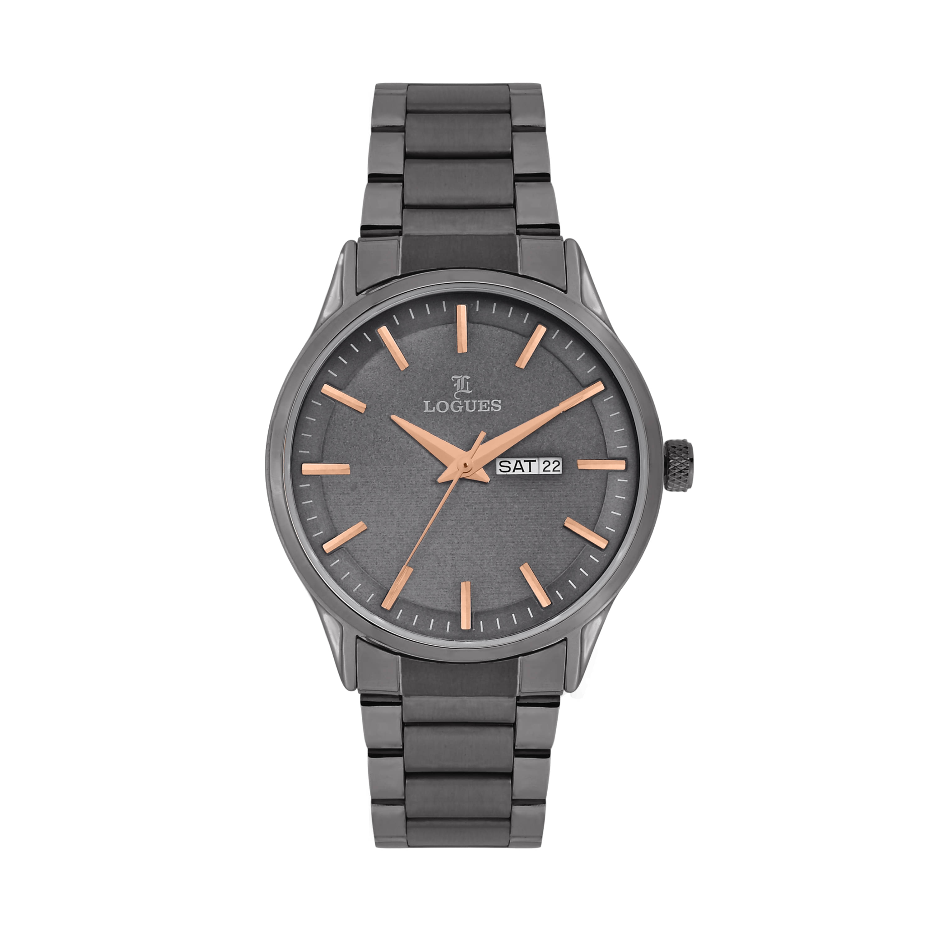     			LOGUES WATCHES Analog Grey Dial Men'S Watch | G 4143 Qmd-27 | 3 ATM Water Resistant
