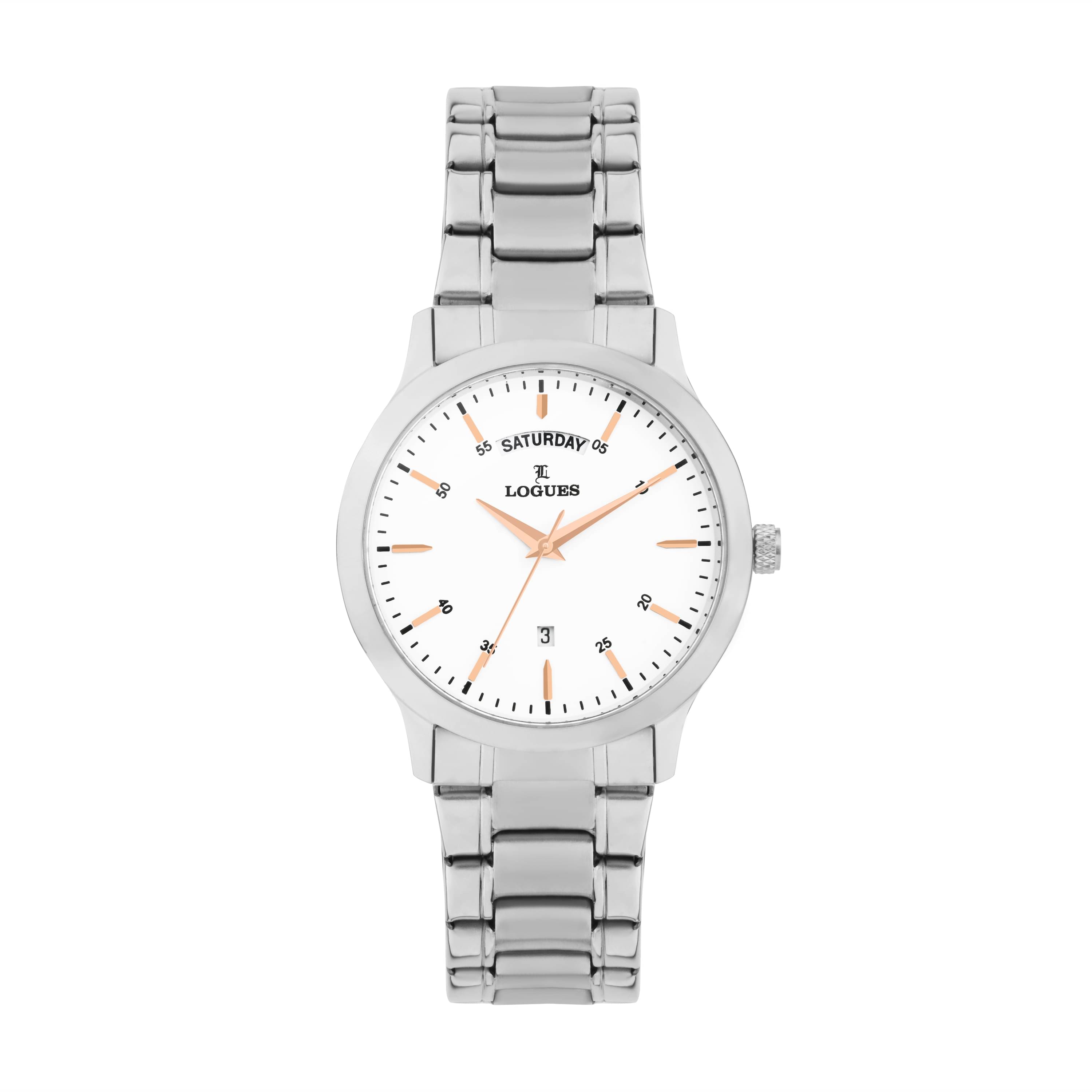 LOGUES WATCHES Analog Silver Dial Men'S Watch | G E 457 Smd-02 | 3 ATM Water Resistant LOGUES WATCHES Analog Silver Dial Men'S Watch | G E 457 Smd-02 | 3 ATM Water Resistant