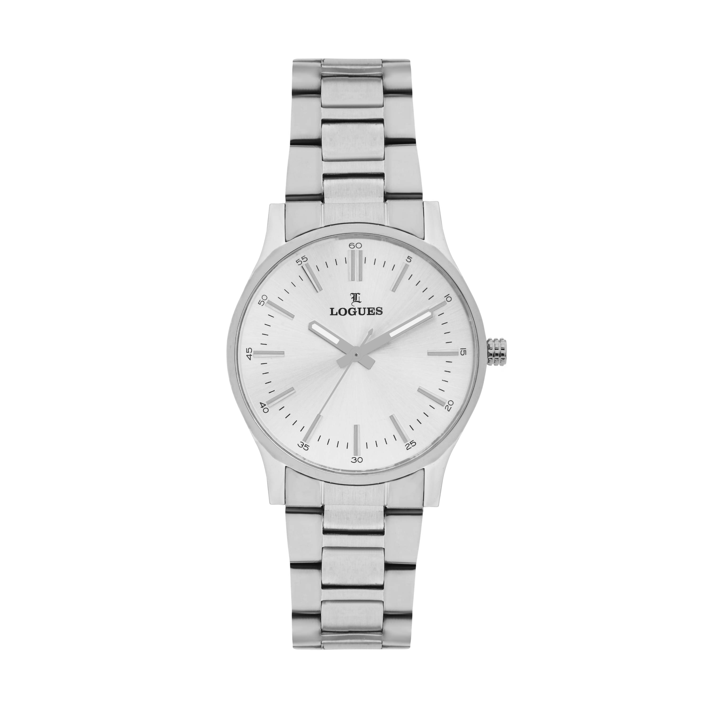     			LOGUES WATCHES Analog Silver Dial Men'S Watch | G E 458 Sm-02 | 3 ATM Water Resistant