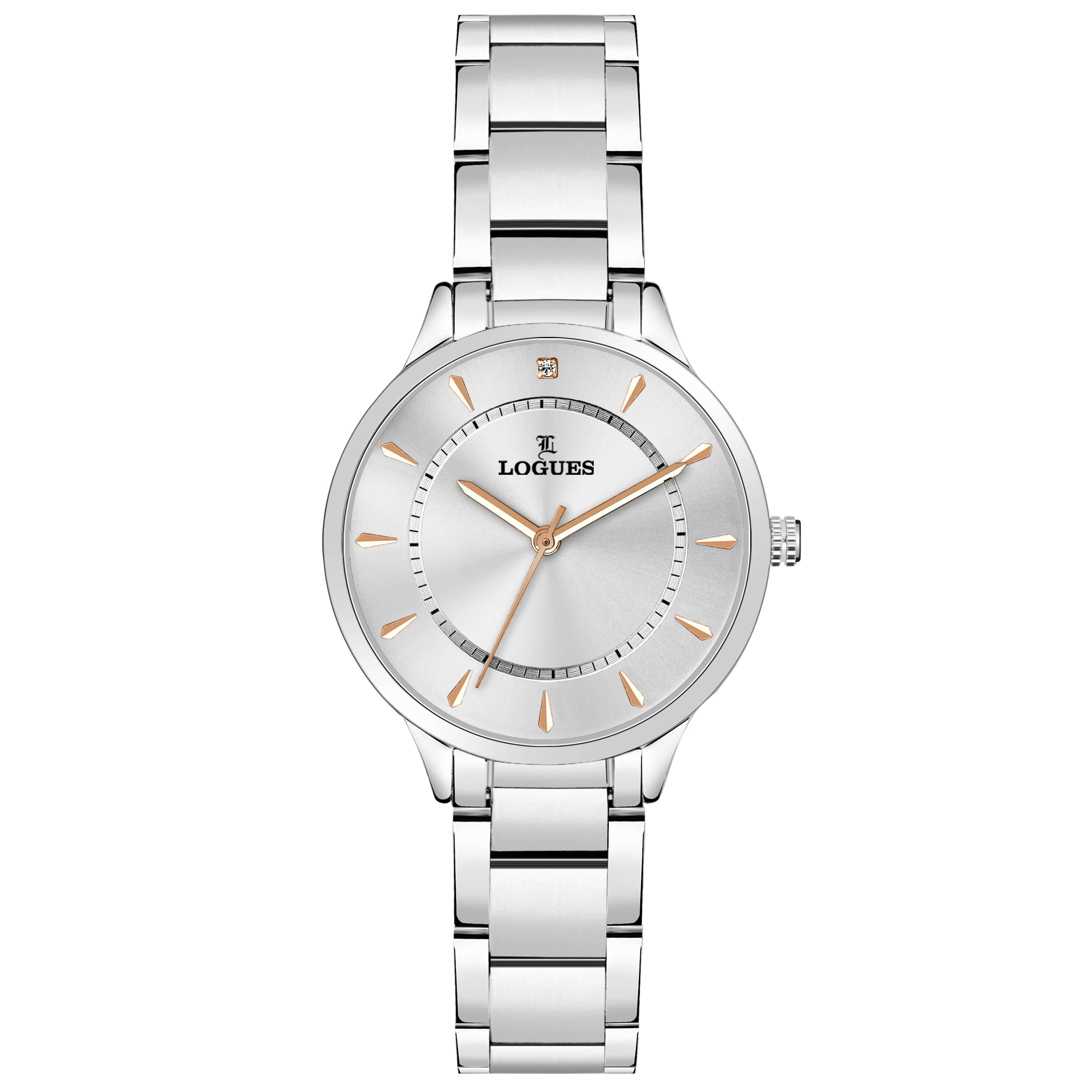     			LOGUES WATCHES Analog Silver Dial Women'S Watch | L E 714 Sm-02 | 3 ATM Water Resistant