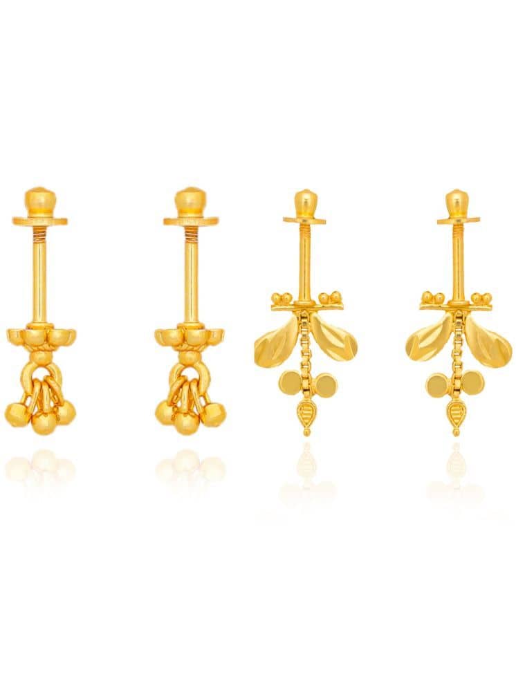 LUV FASHION Gold EarCuff Earrings ( Pack of 2 ) - Earrings | Buy online on ZillyBuy