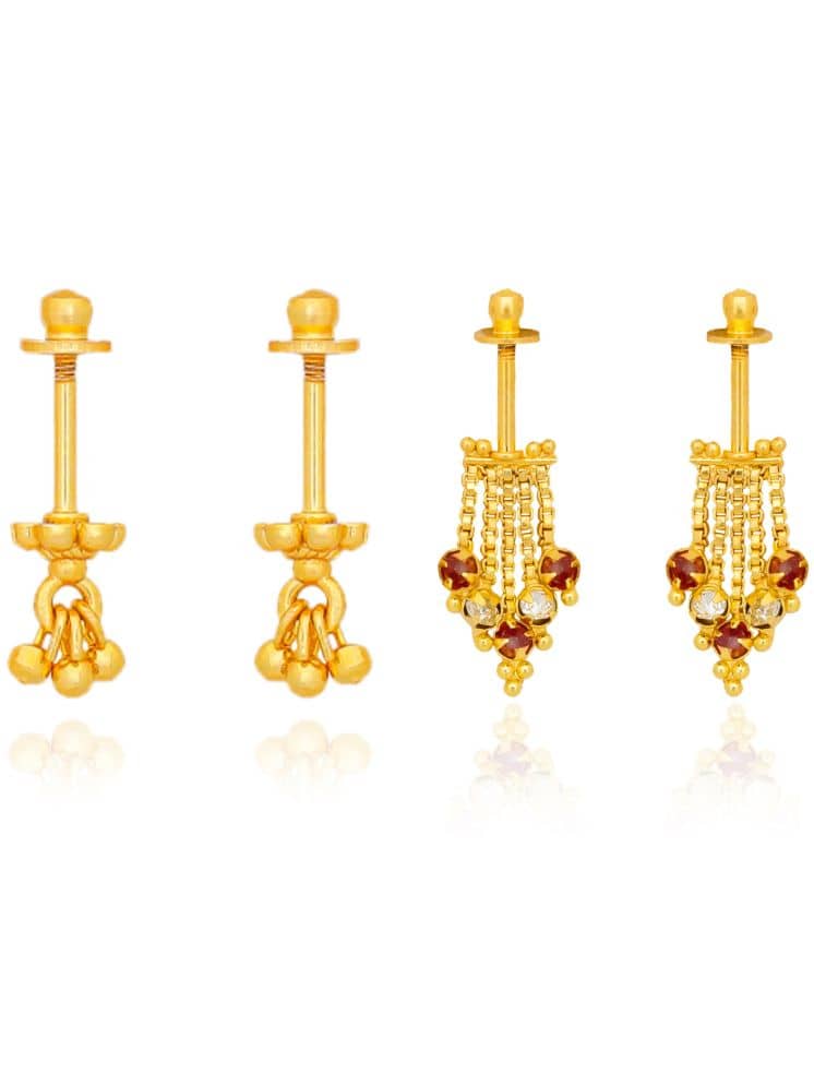 LUV FASHION Gold EarCuff Earrings ( Pack of 2 ) - Earrings | Buy online on ZillyBuy