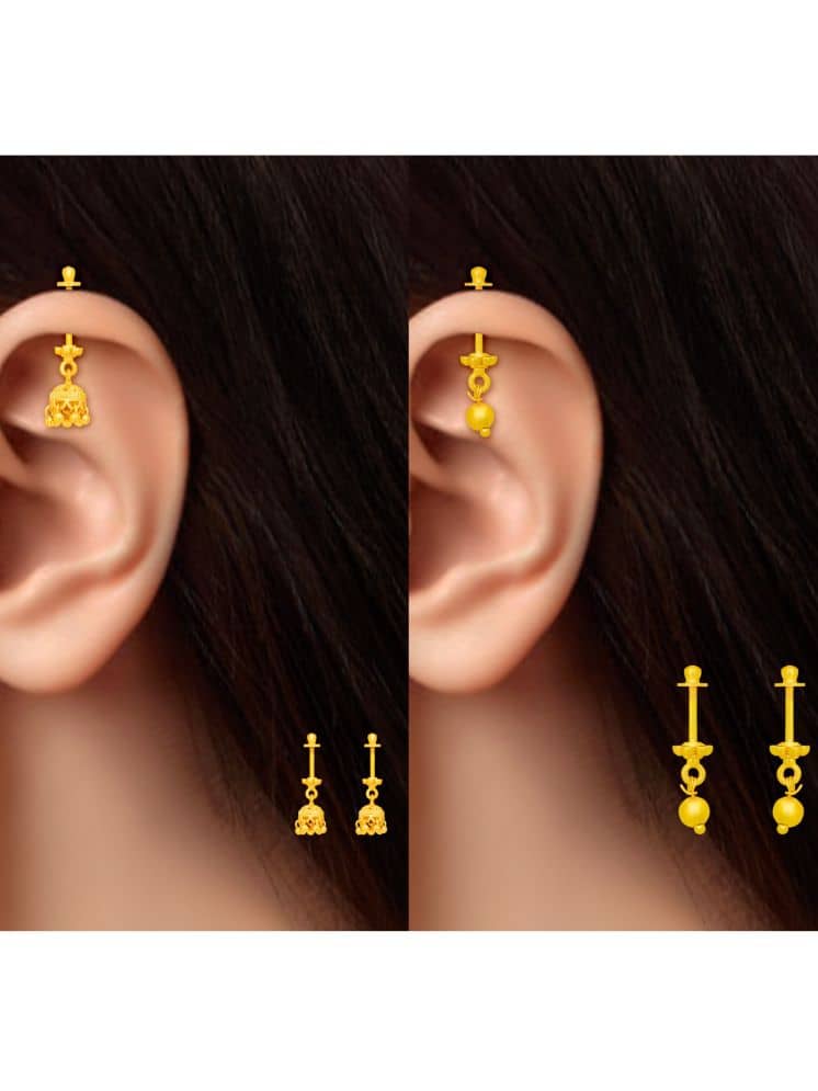 LUV FASHION Gold EarCuff Earrings ( Pack of 2 ) - Earrings | Buy online on ZillyBuy