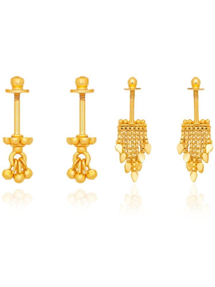 LUV FASHION Gold EarCuff Earrings ( Pack of 2 ) - Earrings | Buy online on ZillyBuy