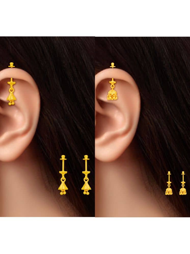 LUV FASHION Gold EarCuff Earrings ( Pack of 2 ) - Earrings | Buy online on ZillyBuy