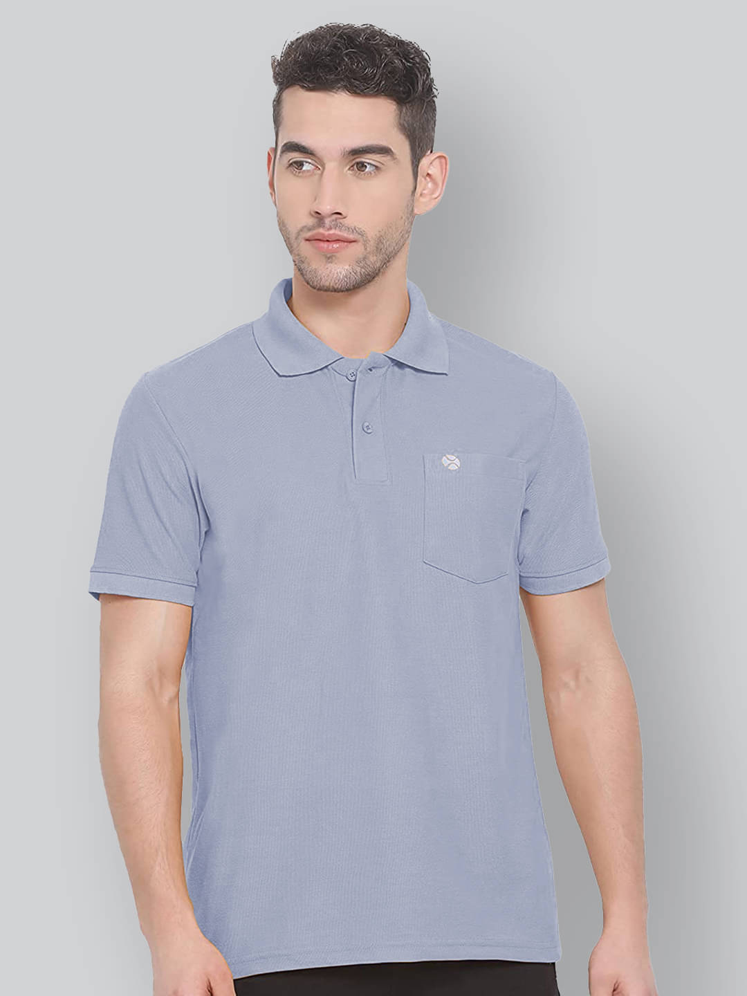     			Lux Nitro Pack of 1 Cotton Blend Regular Fit Solid Half Sleeves Men's Polo T Shirt ( Lavender )
