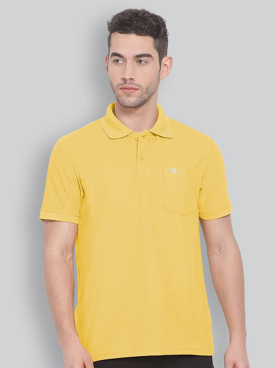 Lux Nitro Pack of 1 Cotton Blend Regular Fit Solid Half Sleeves Men's Polo T Shirt ( Yellow ) Lux Nitro Pack of 1 Cotton Blend Regular Fit Solid Half Sleeves Men's Polo T Shirt ( Yellow )