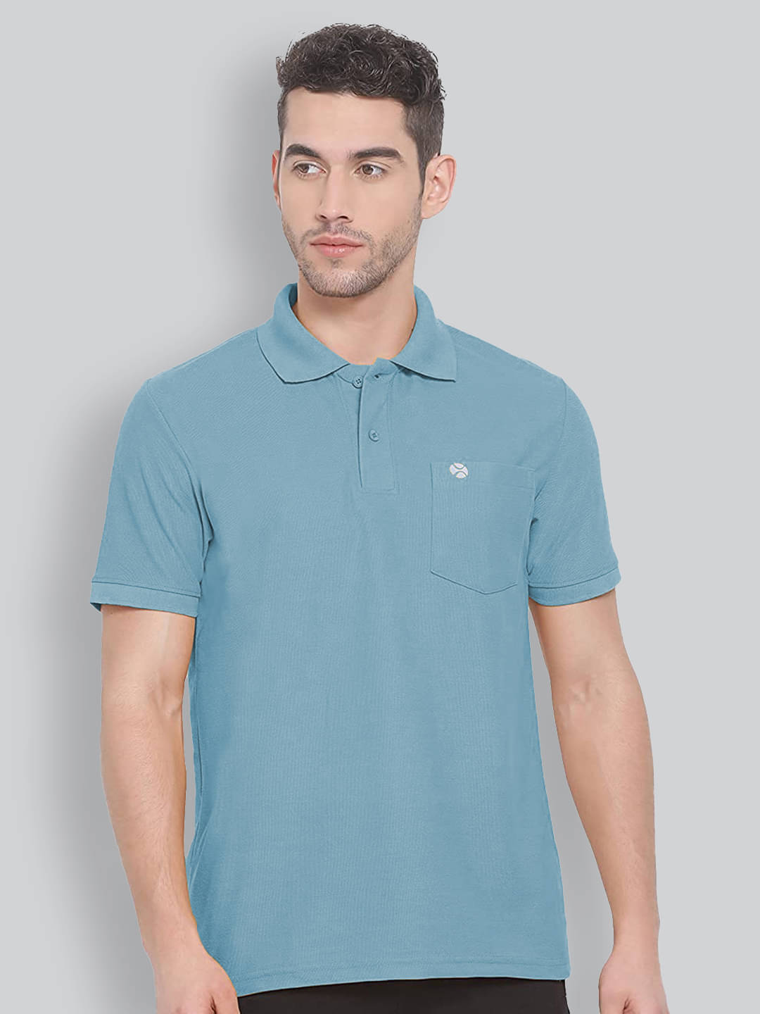 Lux Nitro Pack of 1 Cotton Blend Regular Fit Solid Half Sleeves Men's Polo T Shirt ( Blue ) Lux Nitro Pack of 1 Cotton Blend Regular Fit Solid Half Sleeves Men's Polo T Shirt ( Blue )