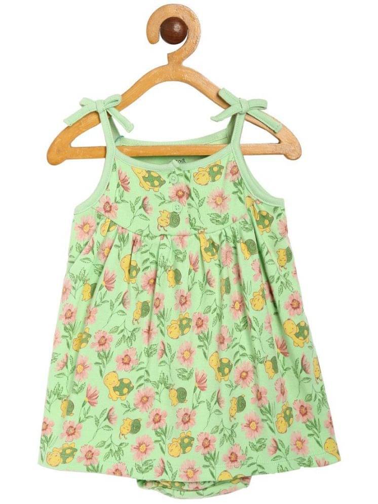 MINI KLUB Pack of 1 Baby Girls Cotton Bodysuit ( Green ) MINI KLUB Pack of 1 Baby Girls Cotton Bodysuit ( Green )