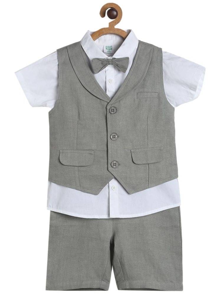     			MINI KLUB Pack of 4 Boys Cotton T-Shirt & Jeans Set ( Grey )