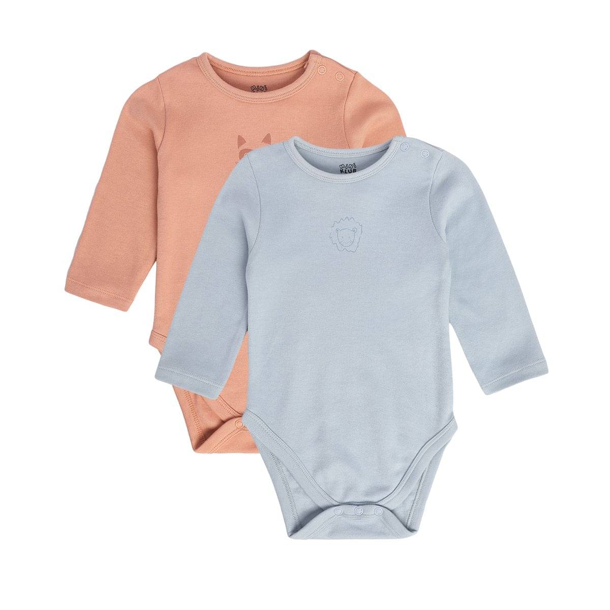 MINI KLUB Pack of 2 Baby Boys Cotton Bodysuit ( Multi Color ) MINI KLUB Pack of 2 Baby Boys Cotton Bodysuit ( Multi Color )