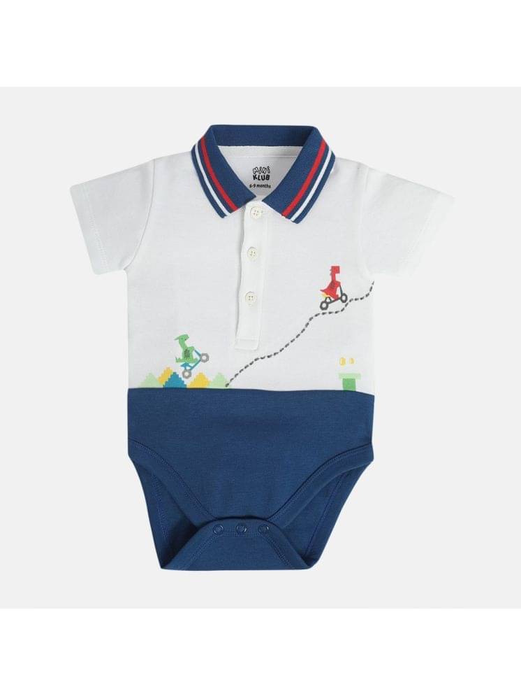     			MINI KLUB Pack of 1 Baby Boys Cotton Bodysuit ( Multi Color )