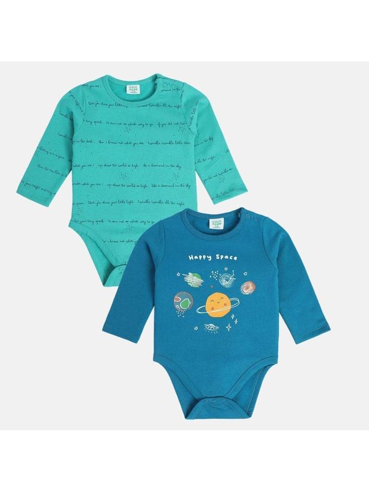     			MINI KLUB Pack of 2 Baby Boys Cotton Bodysuit ( Multi Color )