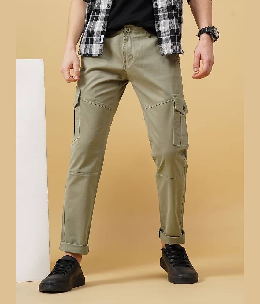 Paul Street Slim Flat Men's Cargos - Brown ( Pack of 1 )