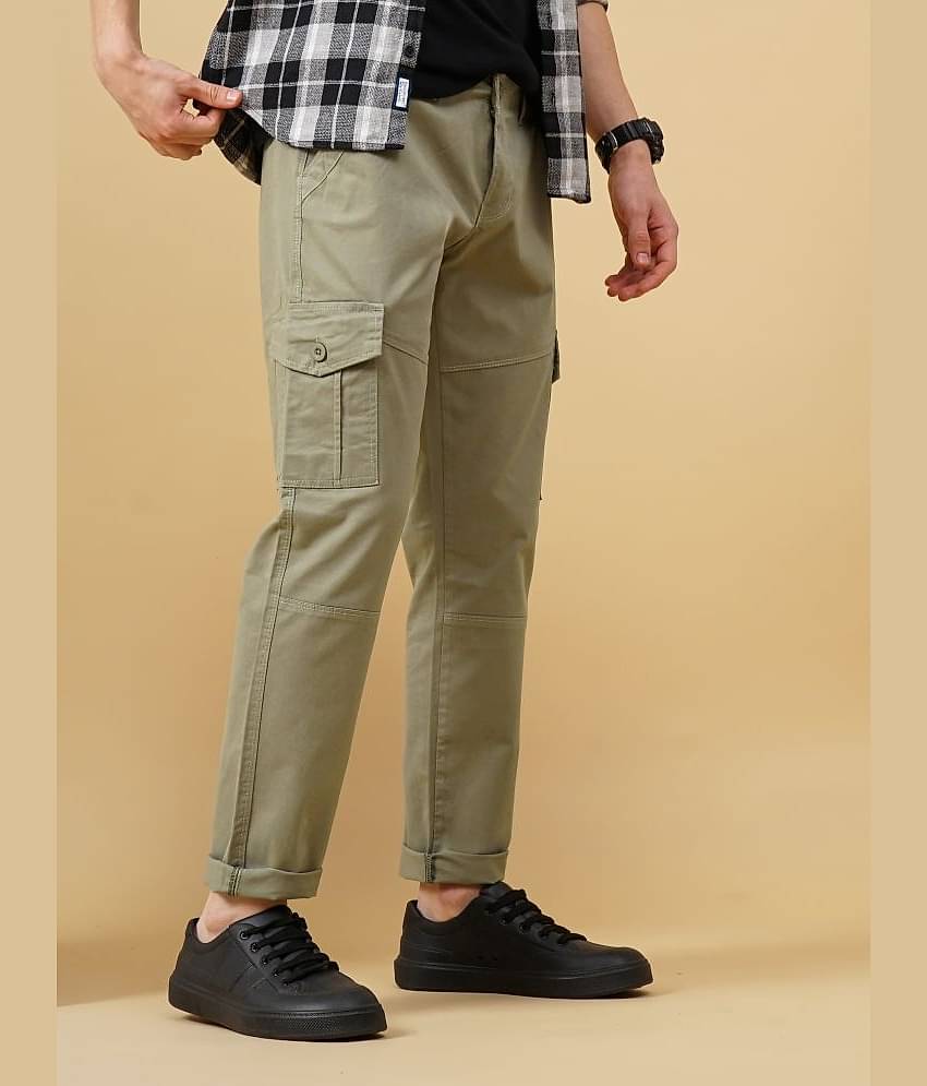 Paul Street Slim Flat Men's Cargos - Brown ( Pack of 1 )