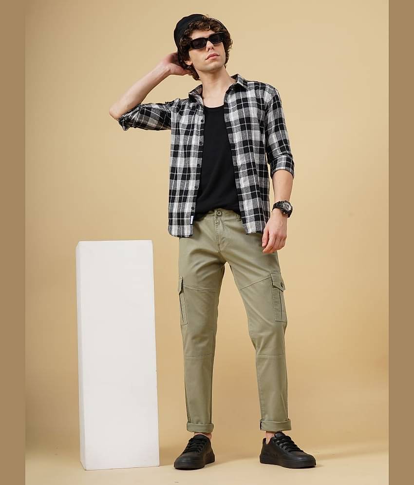 Paul Street Slim Flat Men's Cargos - Brown ( Pack of 1 )