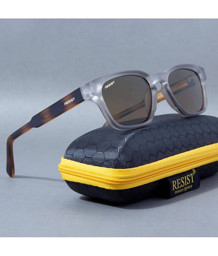 RESIST EYEWEAR Dark Grey Rectangular Sunglasses ( Pack of 1 ) - Sunglasses | Buy online on ZillyBuy