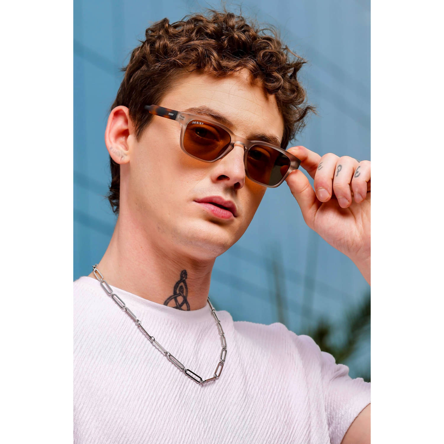     			RESIST EYEWEAR Dark Grey Rectangular Sunglasses ( Pack of 1 )
