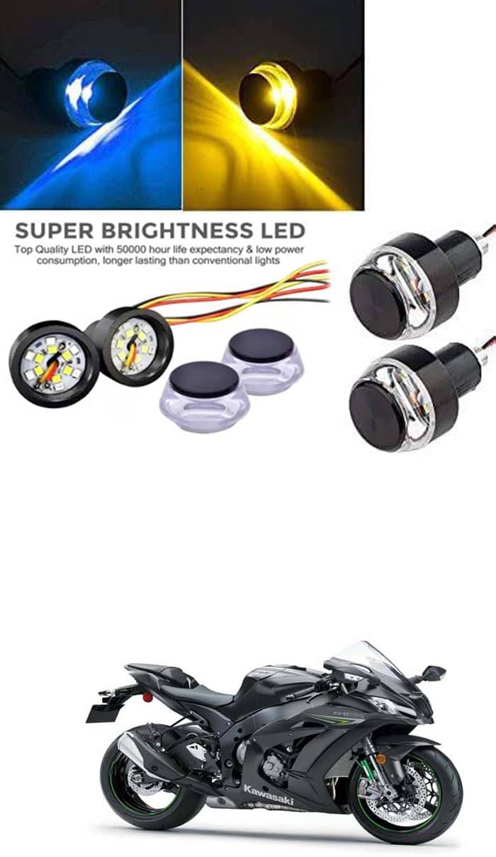     			Rustproof, Waterproof Indicator Light/Handle Light (Multicolor) For Kawasaki Ninja ZX 10R
