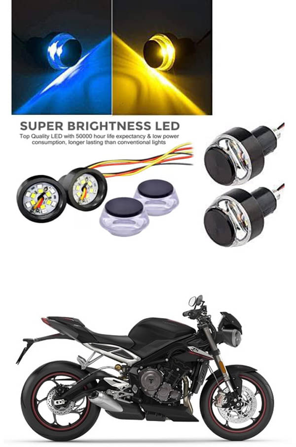     			Rustproof, Waterproof Indicator Light/Handle Light (Multicolor) For Triumph Street Triple