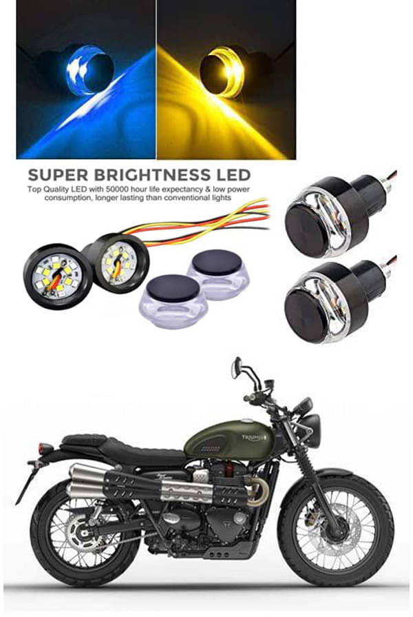     			Rustproof, Waterproof Indicator Light/Handle Light (Multicolor) For Triumph Street Scrambler