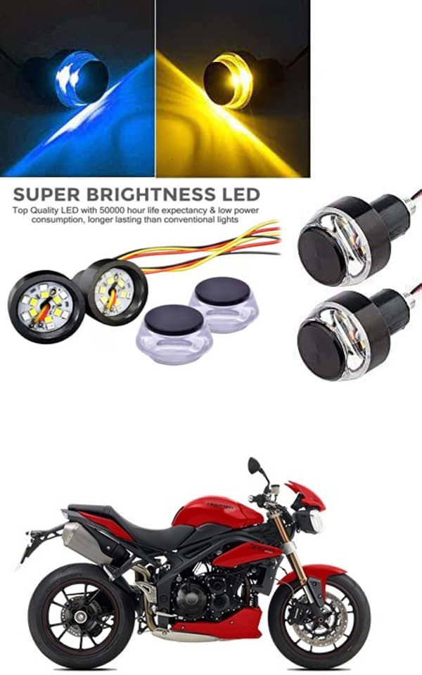     			Rustproof, Waterproof Indicator Light/Handle Light (Multicolor) For Triumph Speed Triple ABS