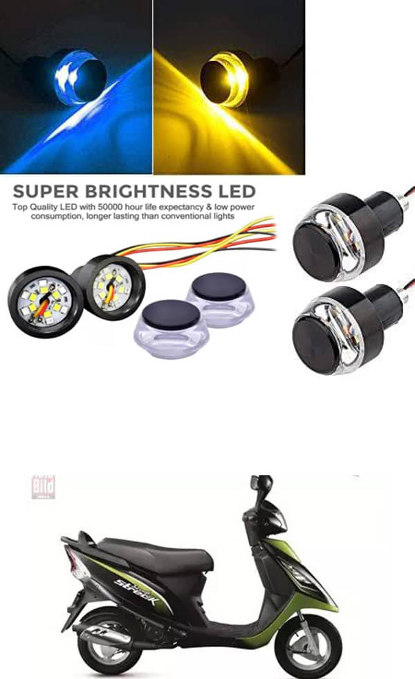     			Rustproof, Waterproof Indicator Light/Handle Light (Multicolor) For TVS Streek