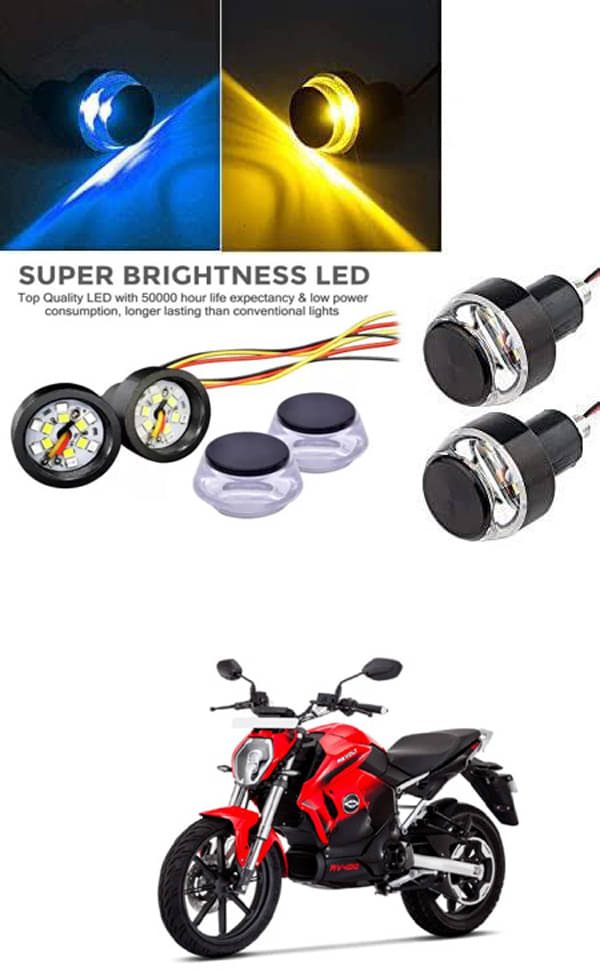     			Rustproof, Waterproof Indicator Light/Handle Light (Multicolor) For Revolt RV 400