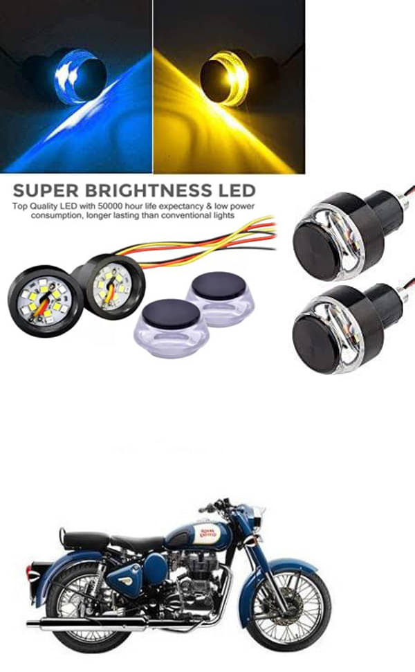     			Rustproof, Waterproof Indicator Light/Handle Light (Multicolor) For Royal Enfield Bullet