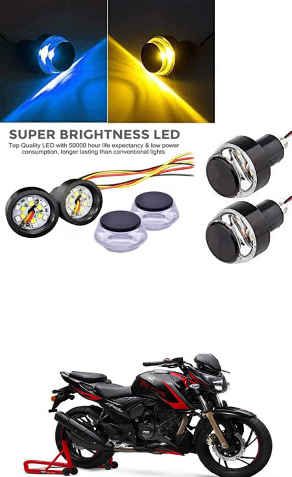     			Rustproof, Waterproof Indicator Light/Handle Light (Multicolor) For TVS Apache RTR 200