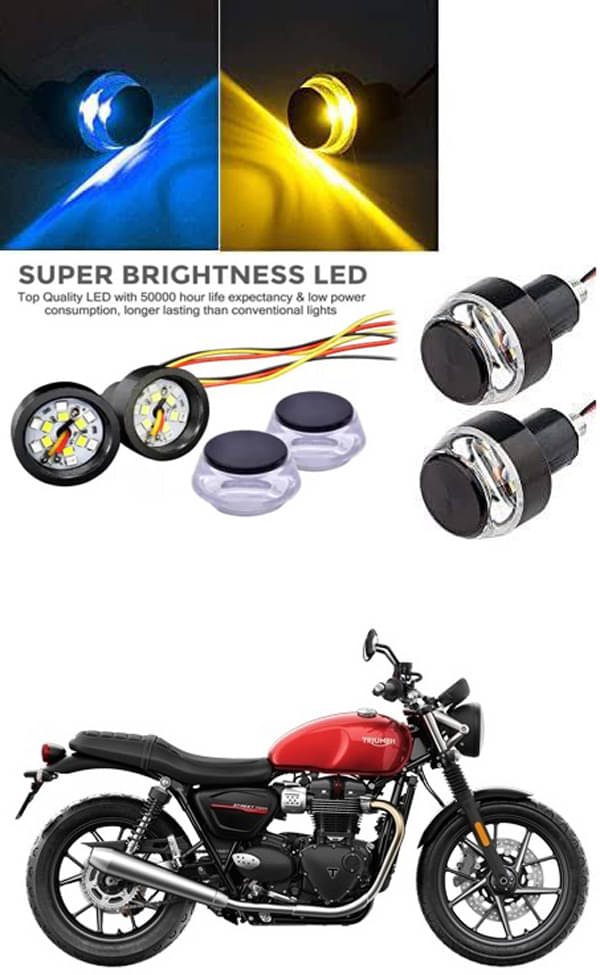     			Rustproof, Waterproof Indicator Light/Handle Light (Multicolor) For Triumph Street Twin