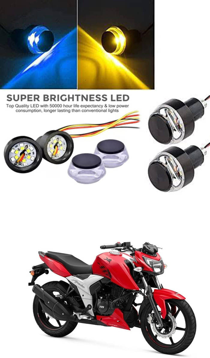 Rustproof, Waterproof Indicator Light/Handle Light (Multicolor) For TVS Apache RTR 160 4V Rustproof, Waterproof Indicator Light/Handle Light (Multicolor) For TVS Apache RTR 160 4V