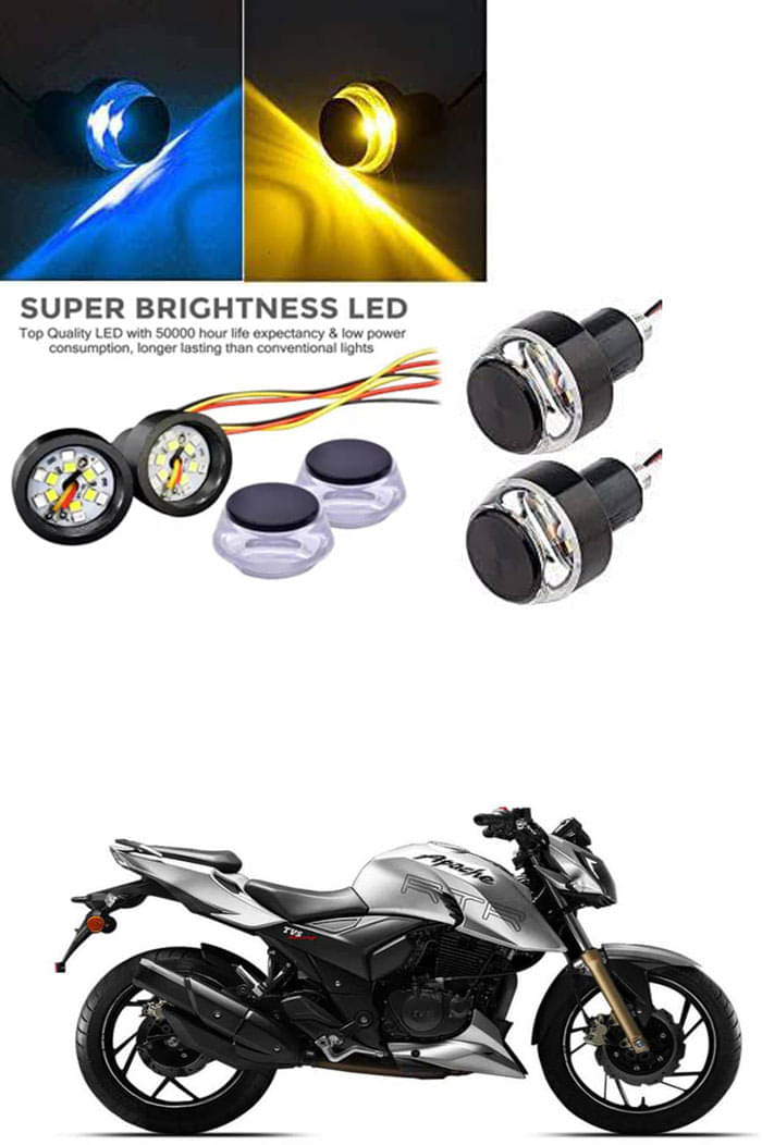 Rustproof, Waterproof Indicator Light/Handle Light (Multicolor) For TVS Apache RTR 200 4V Rustproof, Waterproof Indicator Light/Handle Light (Multicolor) For TVS Apache RTR 200 4V