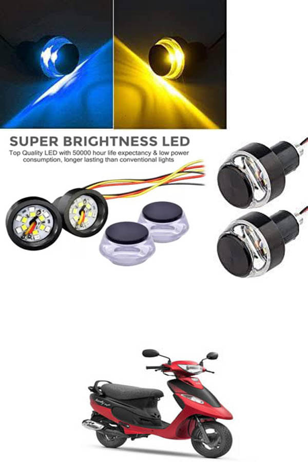     			Rustproof, Waterproof Indicator Light/Handle Light (Multicolor) For TVS Scooty Pep+