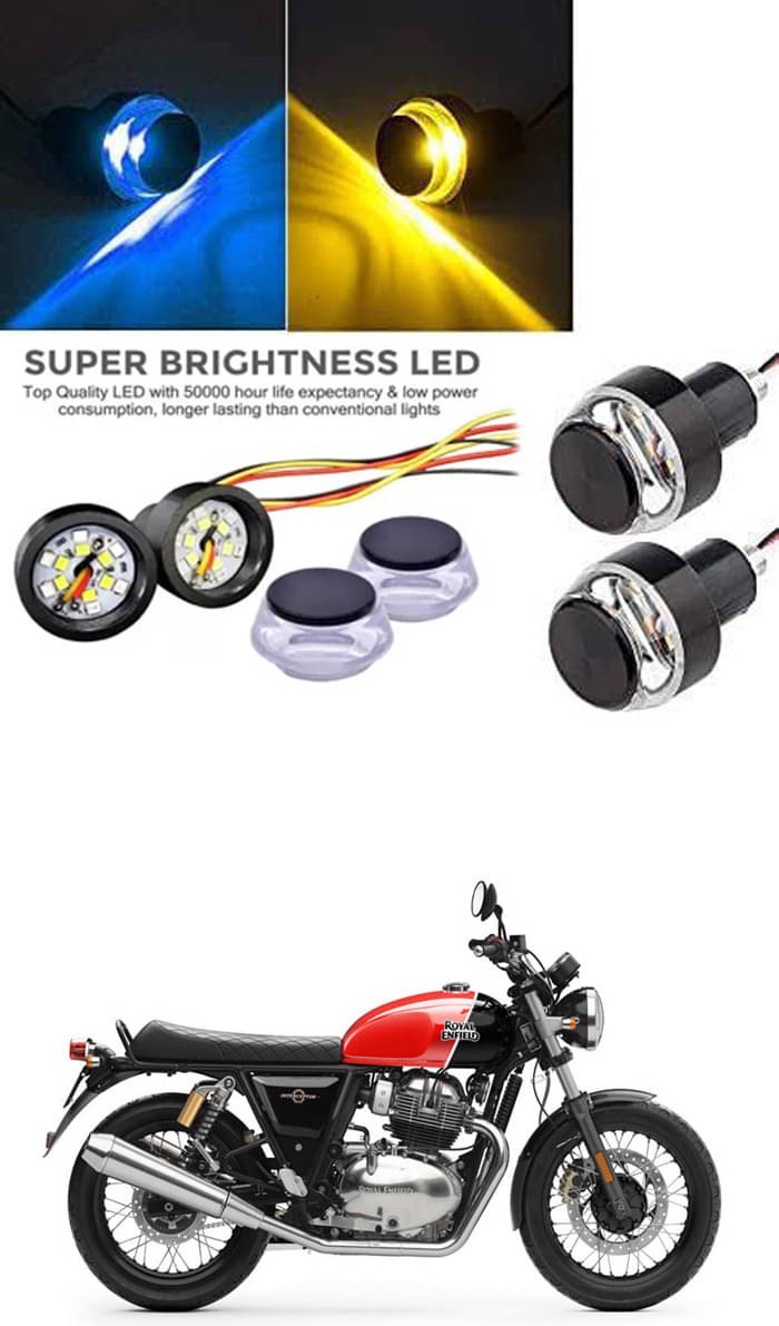     			Rustproof, Waterproof Indicator Light/Handle Light (Multicolor) For Royal Enfield Interceptor 650