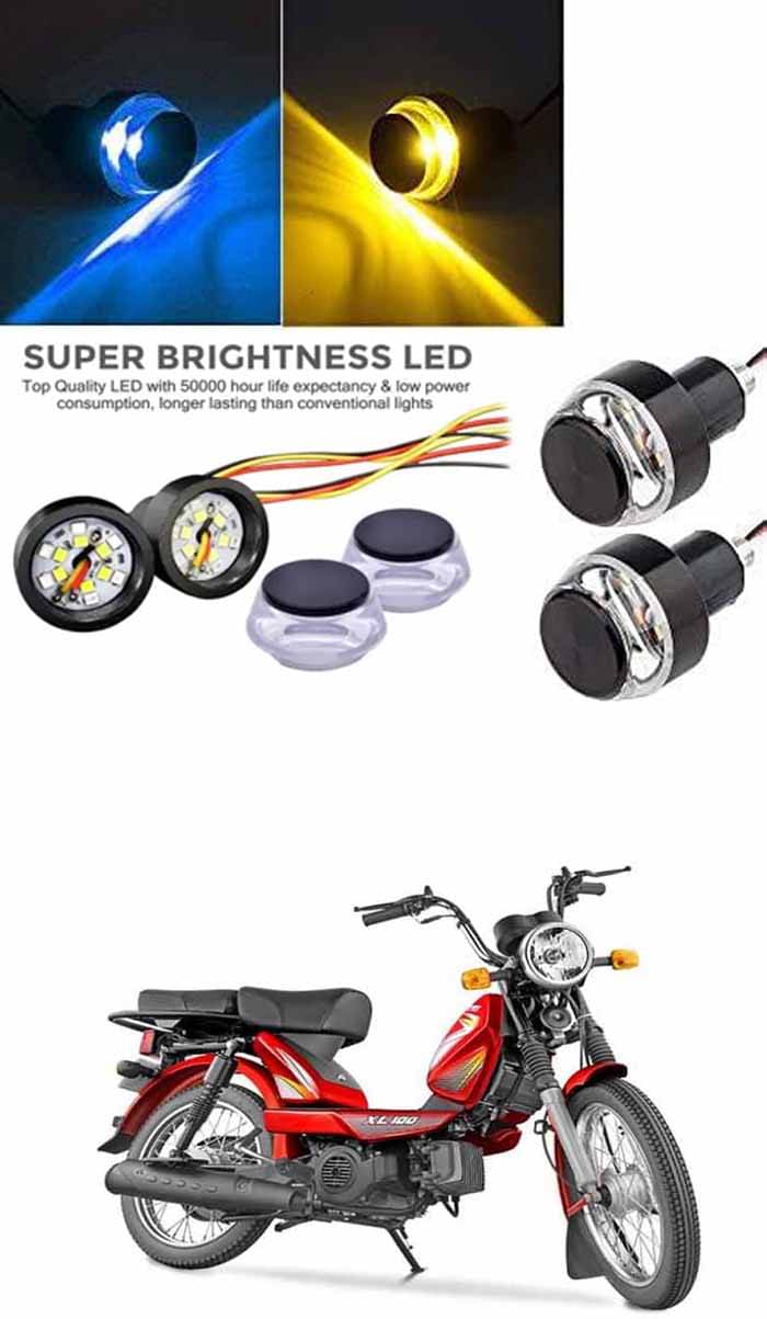     			Rustproof, Waterproof Indicator Light/Handle Light (Multicolor) For TVS XL 100