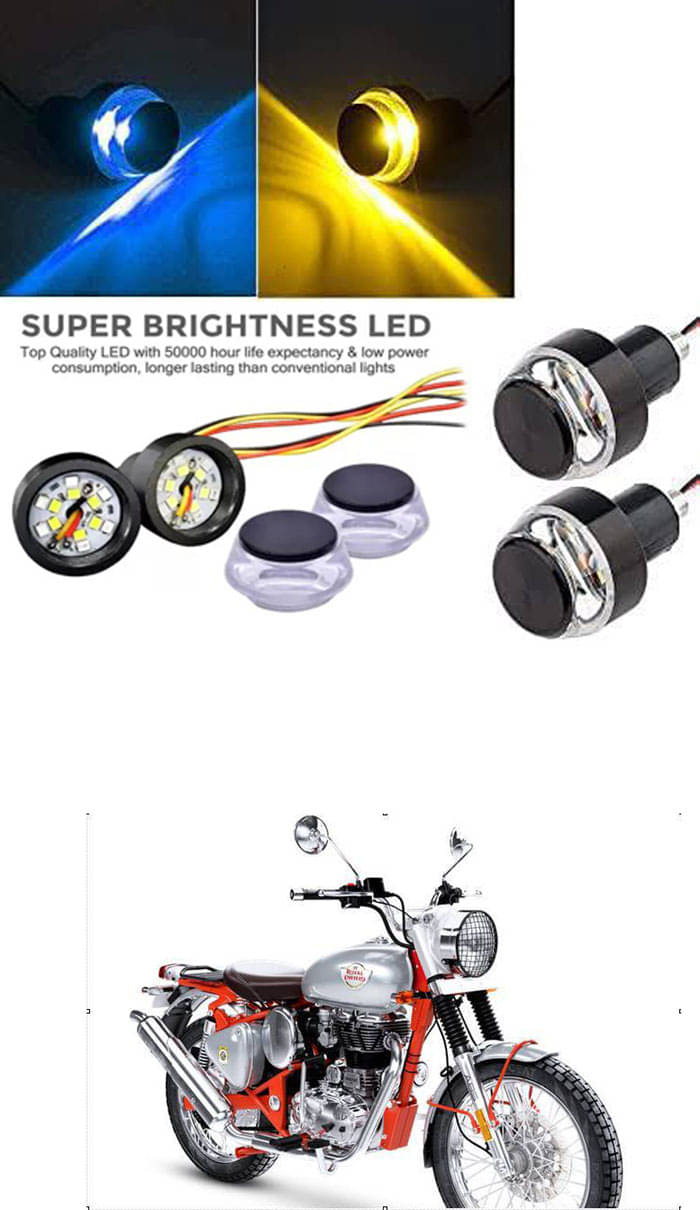 Rustproof, Waterproof Indicator Light/Handle Light (Multicolor) For Royal Enfield Bullet Trials 350 Rustproof, Waterproof Indicator Light/Handle Light (Multicolor) For Royal Enfield Bullet Trials 350