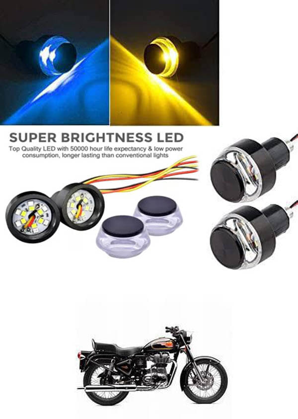     			Rustproof, Waterproof Indicator Light/Handle Light (Multicolor) For Royal Enfield Bullet 500