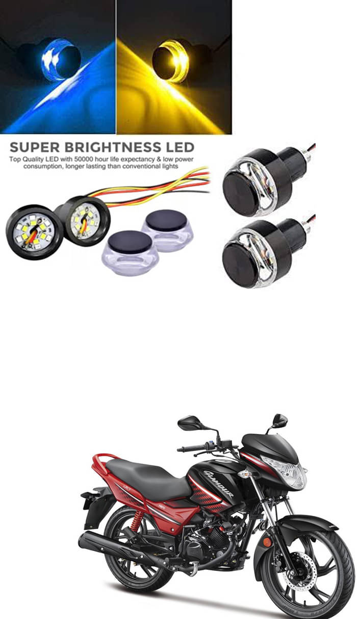     			Rustproof, Waterproof Indicator Light/Handle Light (Multicolor) For Hero Glamour i3s