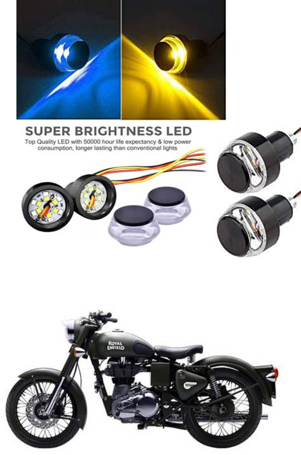     			Rustproof, Waterproof Indicator Light/Handle Light (Multicolor) For Royal Enfield Battle